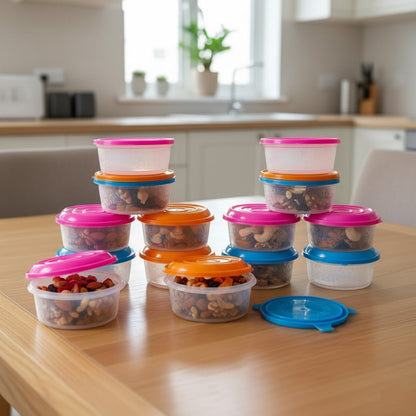 Pack Of 12 - Plastic Round Food Container