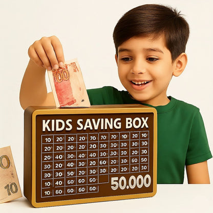 Wooden Money Savings Box
