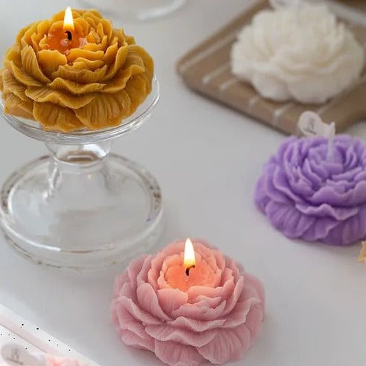 Peony Scented Floral Candle