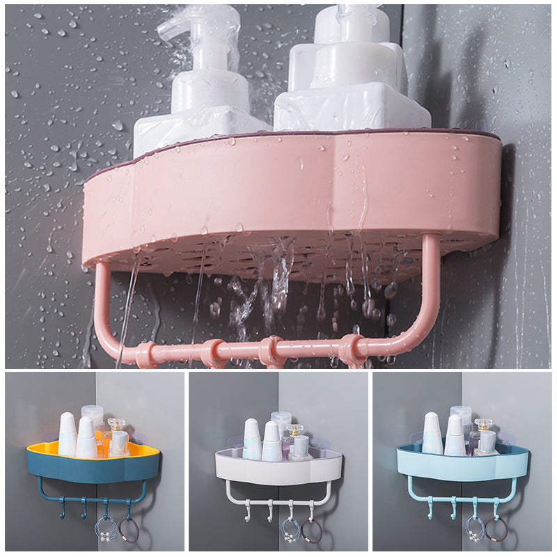 Self Adhesive Punch-Free Bathroom Shelf Storage Rack.