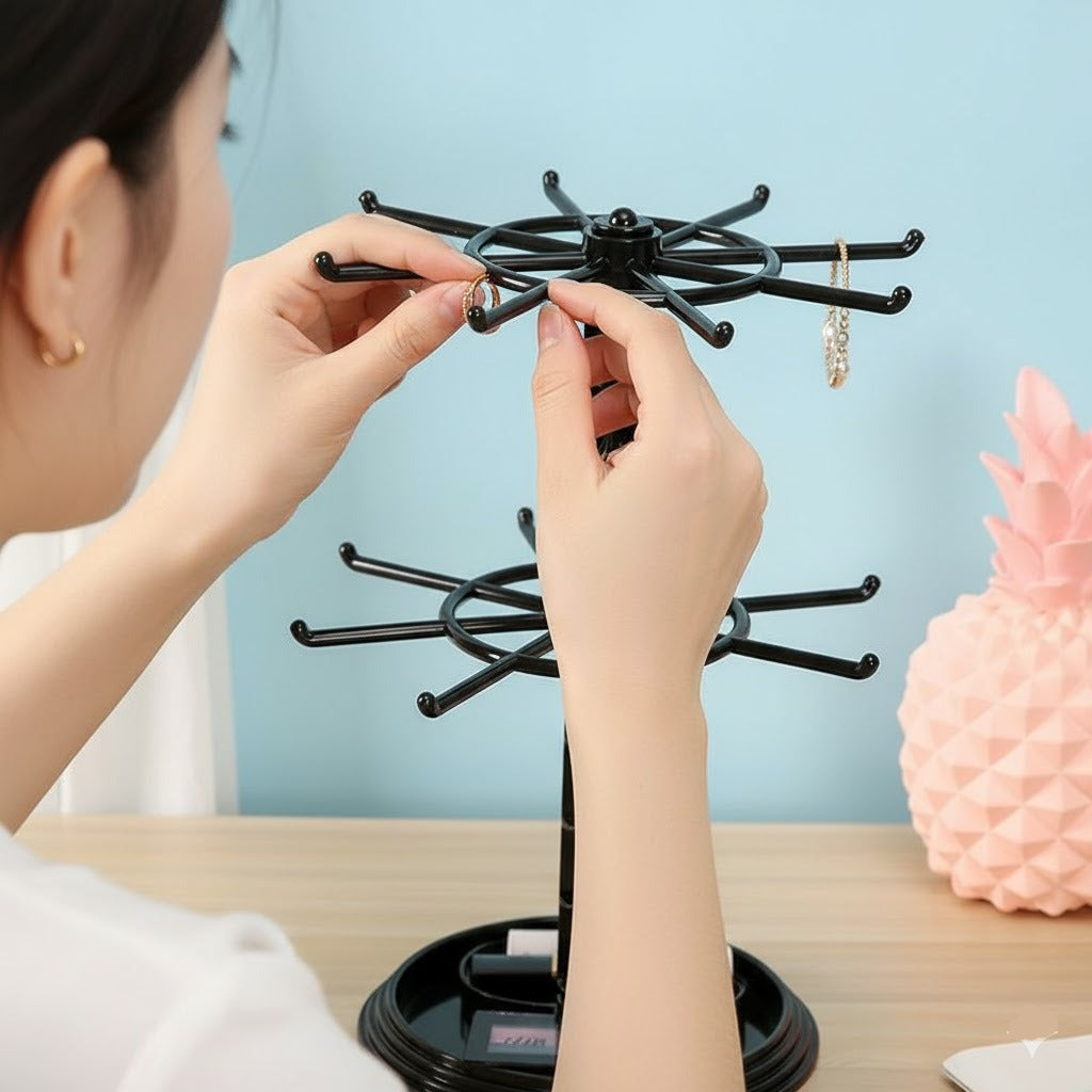 Rotating 2 Tier Multifunctional Rack