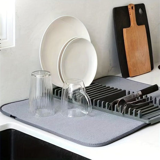Multipurpose Drain Mat with Dish Stand