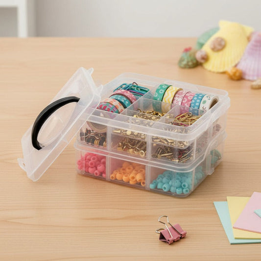 2 Layer 6 Grid Portable Storage Box