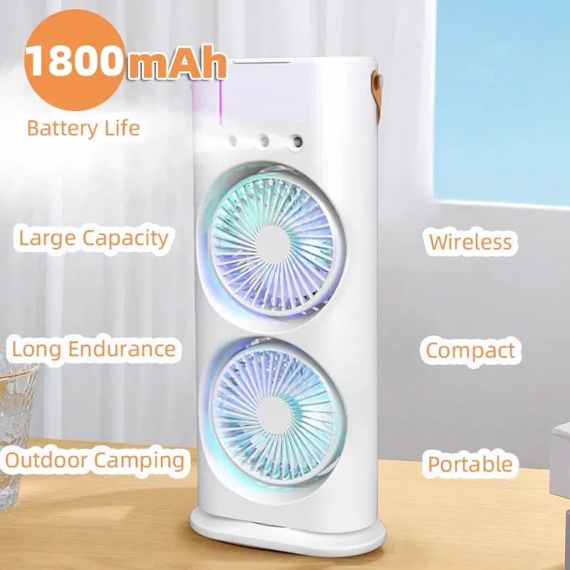 Double-Ended Spray Water Mist Fan