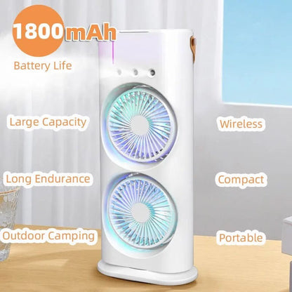 Double-Ended Spray Water Mist Fan