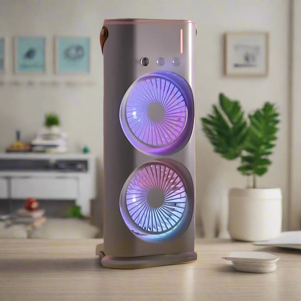 Double-Ended Spray Water Mist Fan