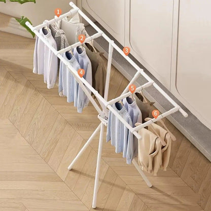 Folding X Shape Clothes Drying Rack