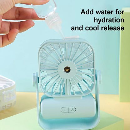 USB Rechargeable Handheld Humidifier Fan