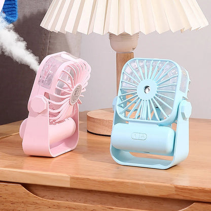 USB Rechargeable Handheld Humidifier Fan