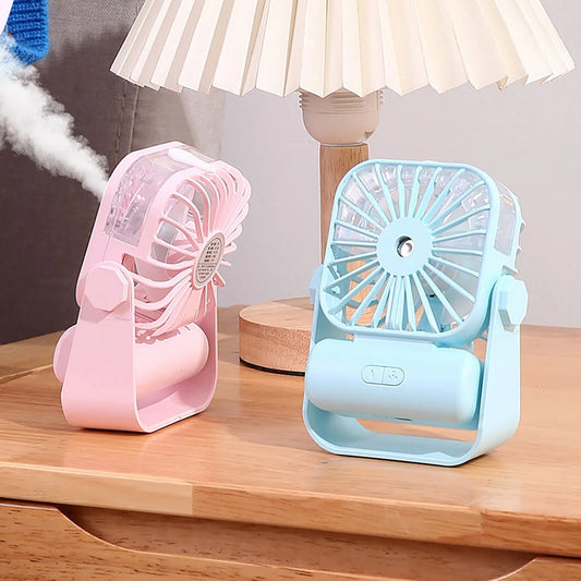 USB Rechargeable Handheld Humidifier Fan