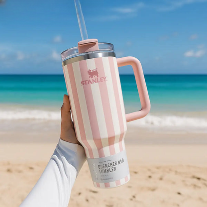 Printed Stainless Steel Heat Insulated Tumbler with Straw